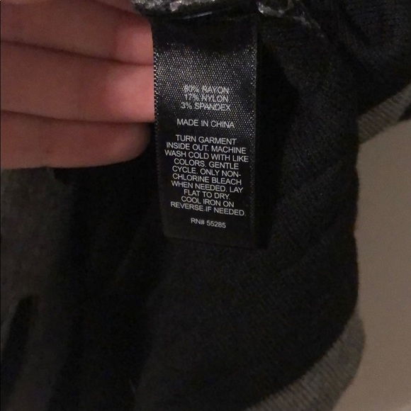 Express Gray & Black Ripped Distressed Sweater - Picture 4 of 6